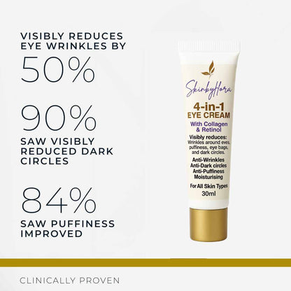 4-IN-1 EYE CREAM: Your Solution for Puffy Eye Bags, Wrinkles & Dark Circles