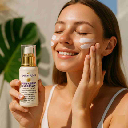 Anti-Ageing Sunscreen SPF 50 MAX - No White Residue, Perfect for All Skin Types
