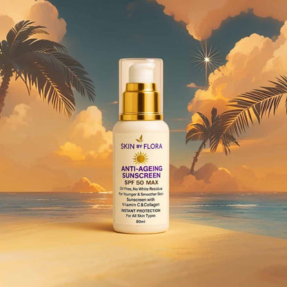 Anti-Ageing Sunscreen SPF 50 MAX - No White Residue, Perfect for All Skin Types