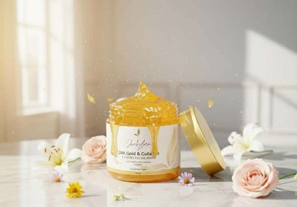 24K GOLD & COLLAGEN LUXURY FACIAL MASK: Lifts & Firms Sagging Skin